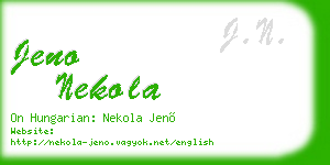 jeno nekola business card